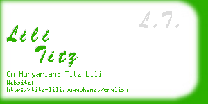 lili titz business card